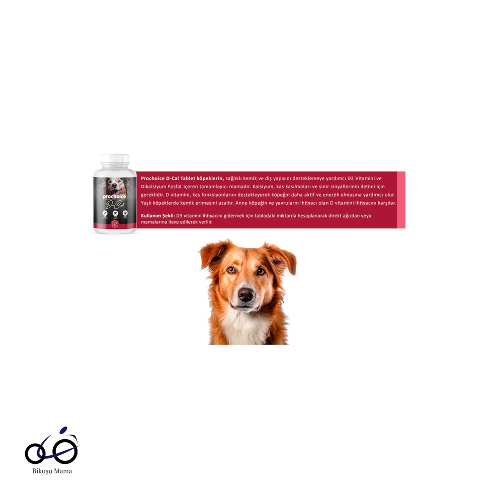 Kalsiyum & D Vitamini Köpek Takviyesi 84 Tablet