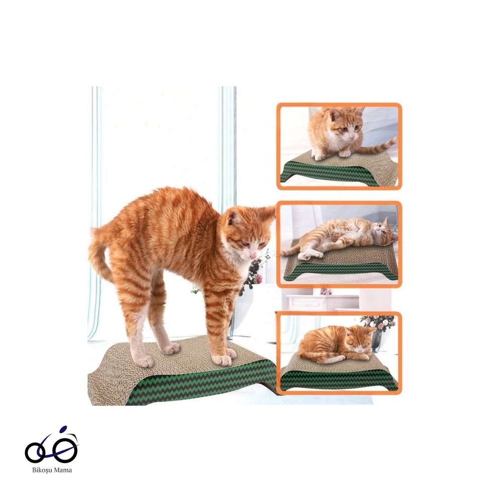Karton Yatak Şeklinde Kedi Tırmalaması