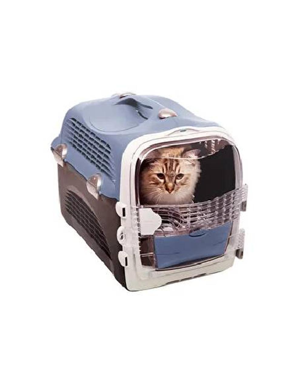 Cabrio Kedi Taşıma Kabı Mavi/Gri