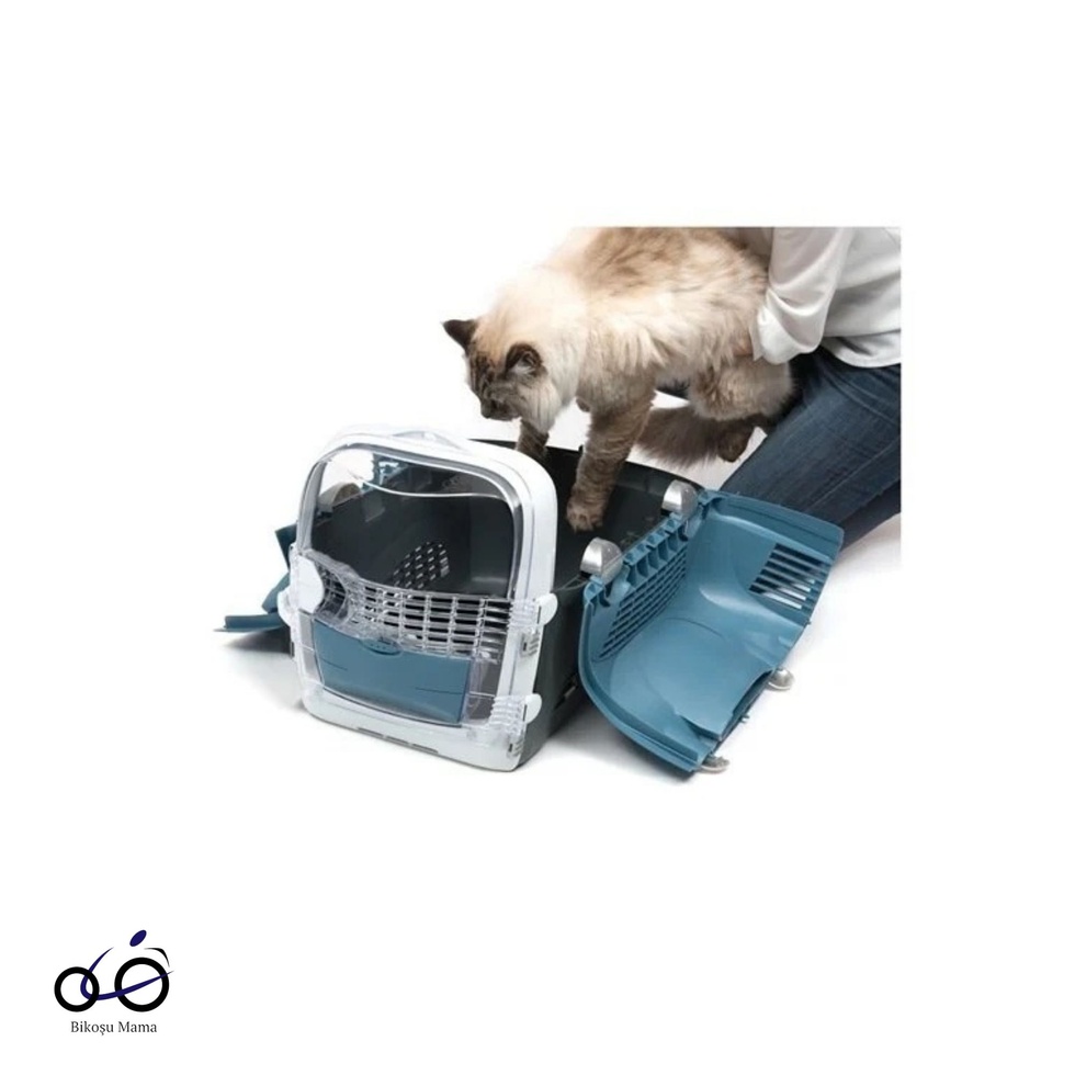 Cabrio Kedi Taşıma Kabı Mavi/Gri