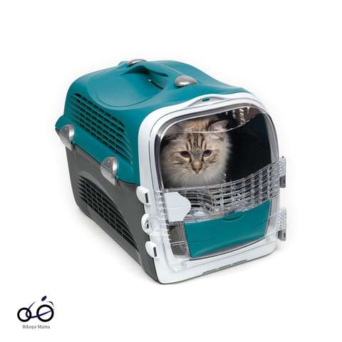 Cabrio Kedi Taşıma Kabı Turkuaz/Gri