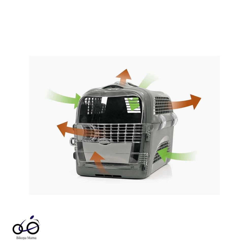 Cabrio Kedi Taşıma Kabı Turkuaz/Gri
