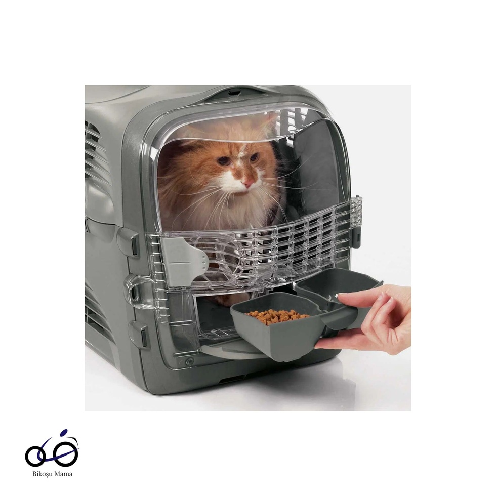 Cabrio Kedi Taşıma Kabı Turkuaz/Gri