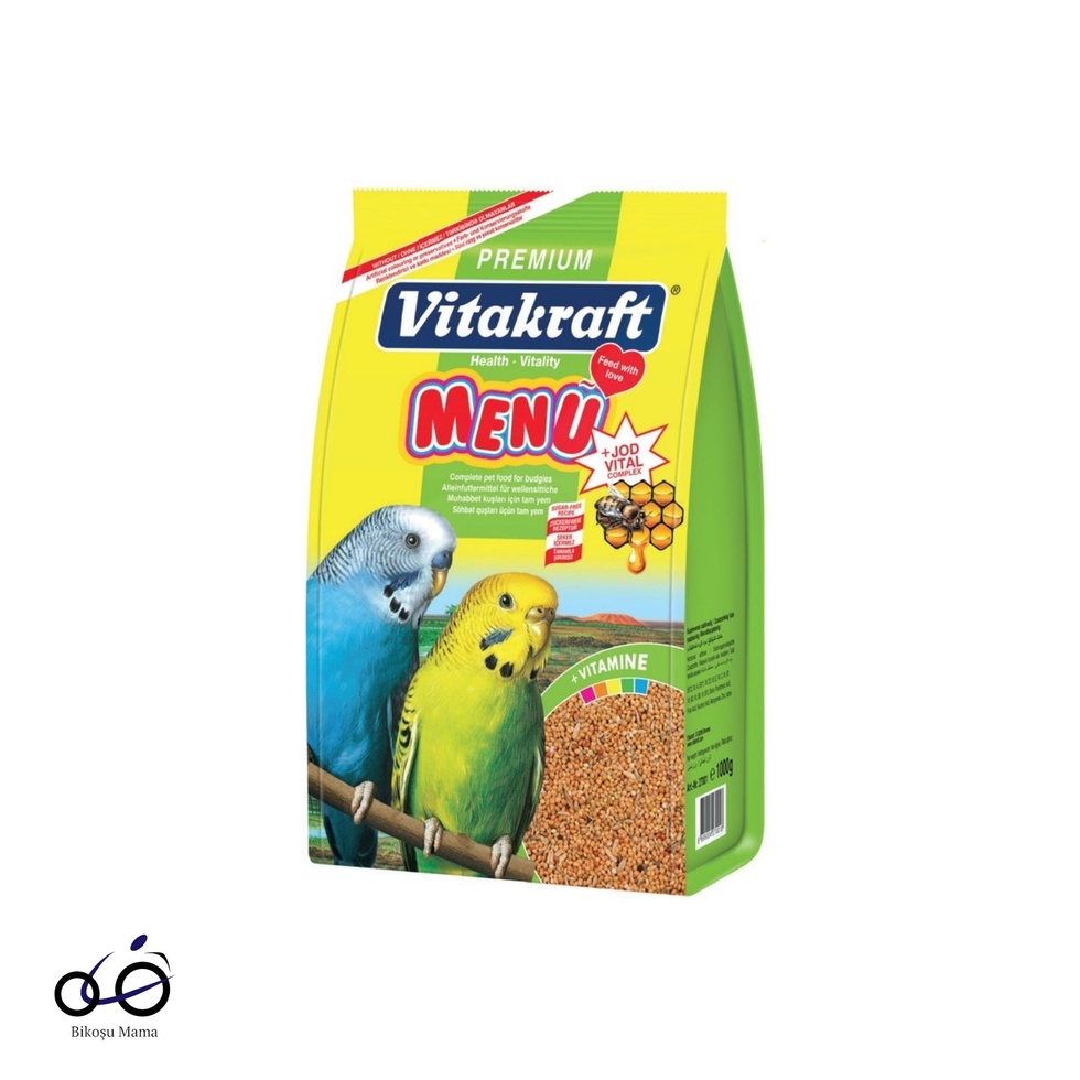 Menu Premium + Jod Vital Muhabbet Kuşu Yemi 1kg