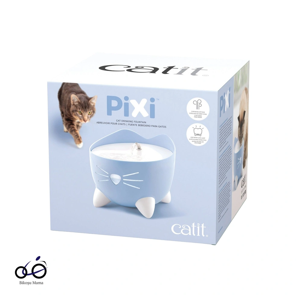Pixi Fountain Çelik Hazneli Otomatik Kedi ve Küçük Irk Köpekler Su Pınarı 2L