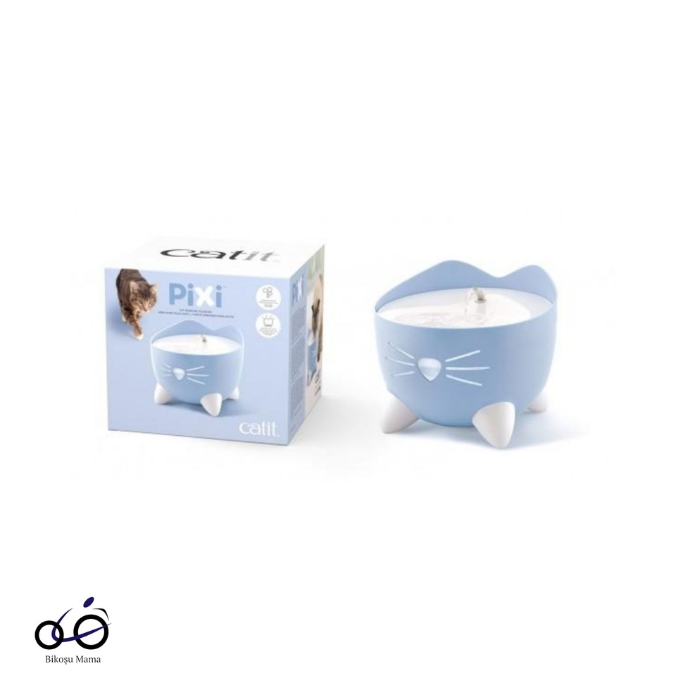 Pixi Fountain Çelik Hazneli Otomatik Kedi ve Küçük Irk Köpekler Su Pınarı 2L