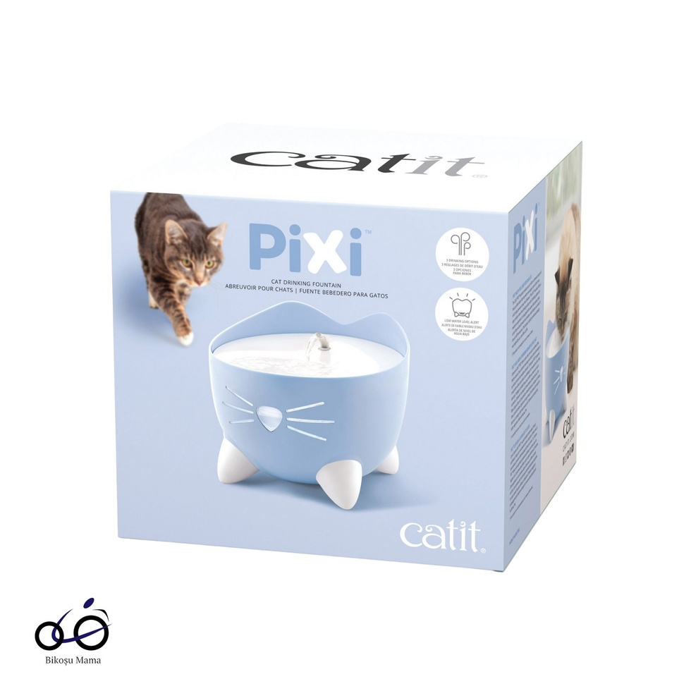 Pixi Fountain Çelik Hazneli Otomatik Kedi ve Küçük Irk Köpekler Su Pınarı 2L