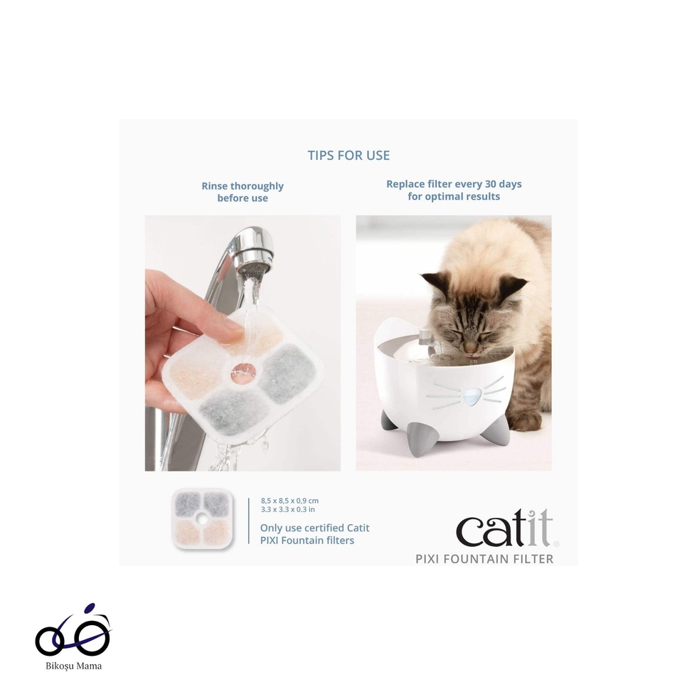 Pixi Fountain Çelik Hazneli Otomatik Kedi ve Küçük Irk Köpekler Su Pınarı 2L