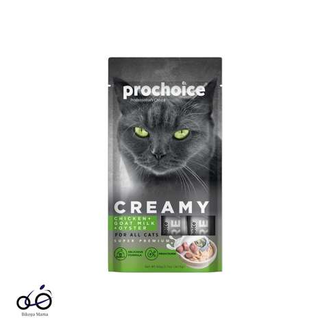 Creamy Kediler İçin Tavuklu, Keçi Sütlü ve İstridyeli Sıvı Ödülü 4x15gr