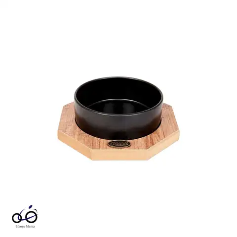 Siyah Sekizgen Seramik Mama ve Su Kabı 400ml