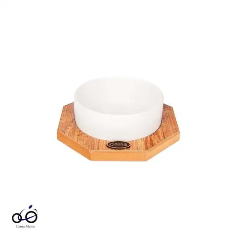 Beyaz Sekizgen Seramik Mama ve Su Kabı 400ml