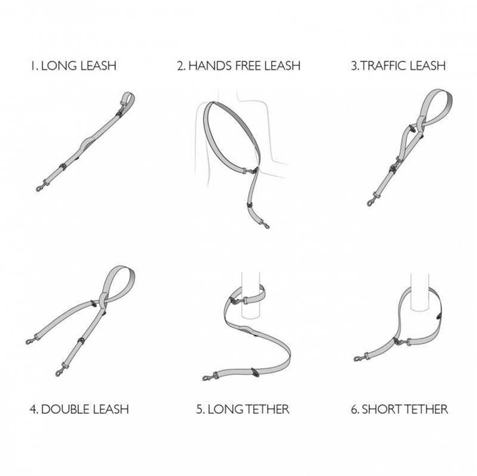 Vario 6 Lite - 6 Fonksiyonlu Gezdirme Tasması 12mm