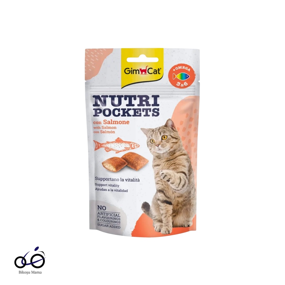 Nutripockets Kedi Ödülü Biftek Malt 60gr + Kedi Ödülü Somon Omega 3&6 60gr + Kedi Peynir Taurin 60gr