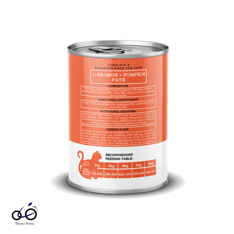 Chefs Choice Tahılsız, Hipoalerjenik, Somon Balıklı Ve Balkabaklı Ezme Yetişkin Kedi Yaş Mama 6x400gr