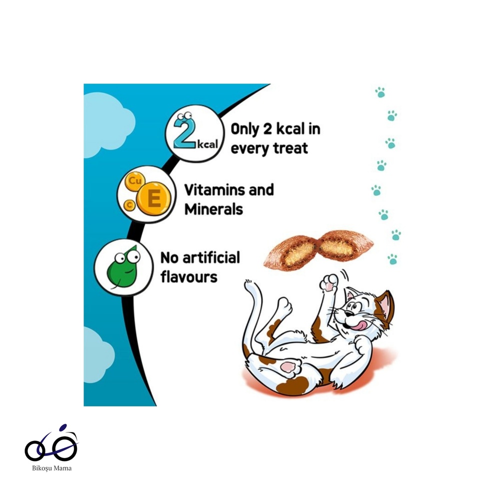 İç Dolgulu Somonlu Kedi Ödül Bisküvisi 12x60gr