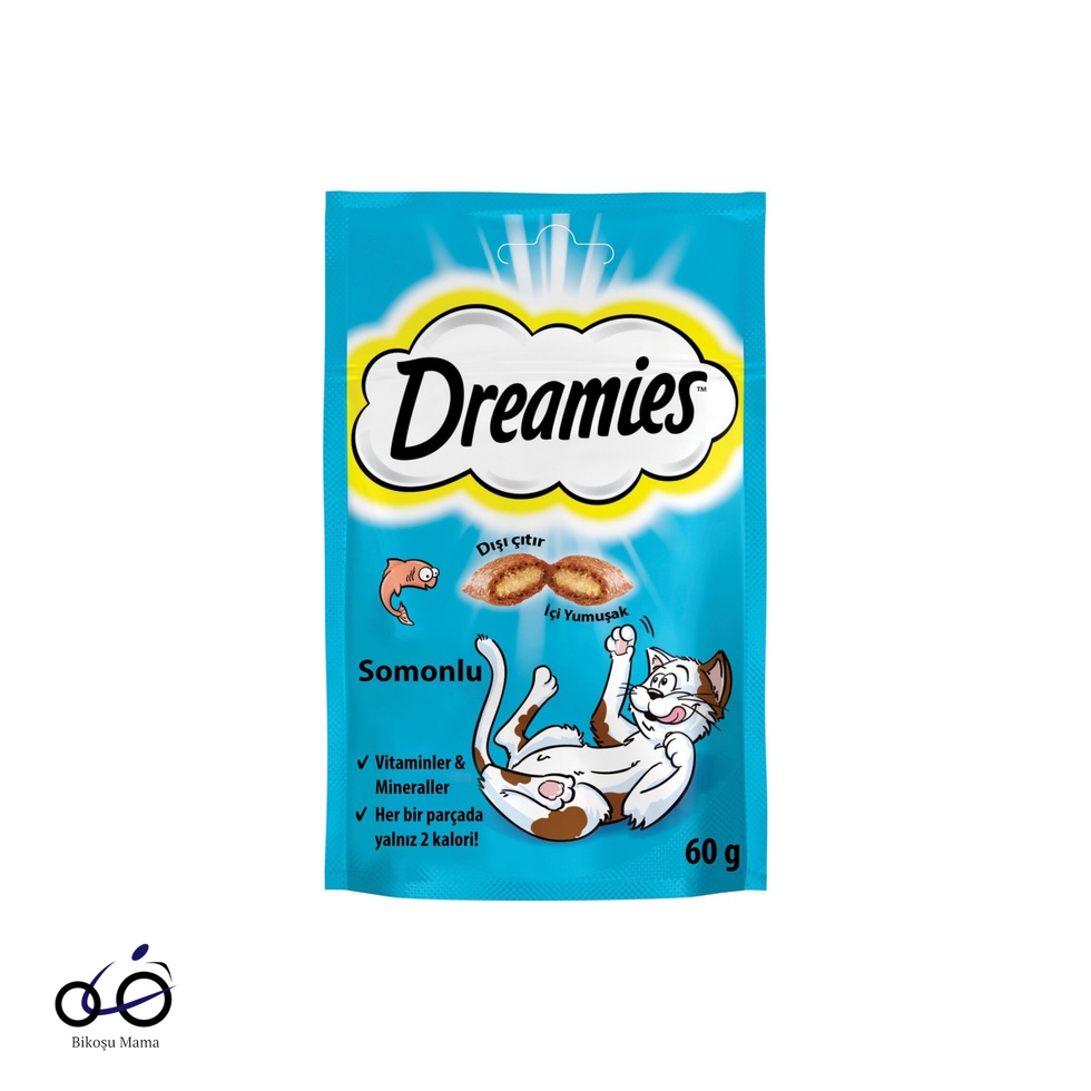 İç Dolgulu Somonlu Kedi Ödül Bisküvisi 12x60gr