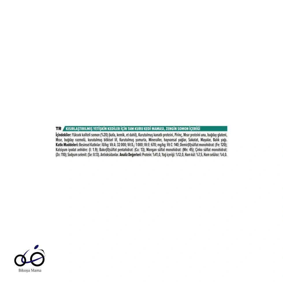 Somonlu Kısırlaştırılmış Kedi Maması 1kg (AÇIK MAMA)
