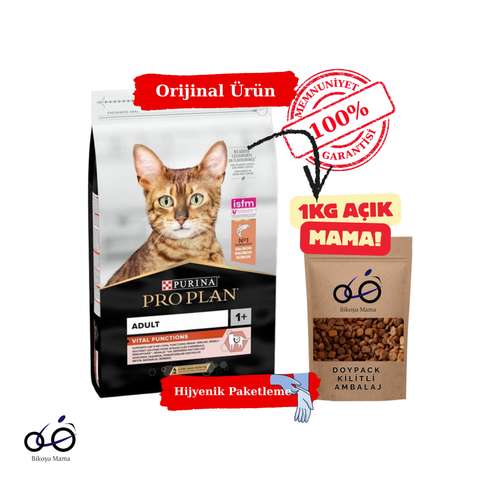 Somonlu ve Pirinçli Yetişkin Kedi Maması 1kg (AÇIK MAMA)