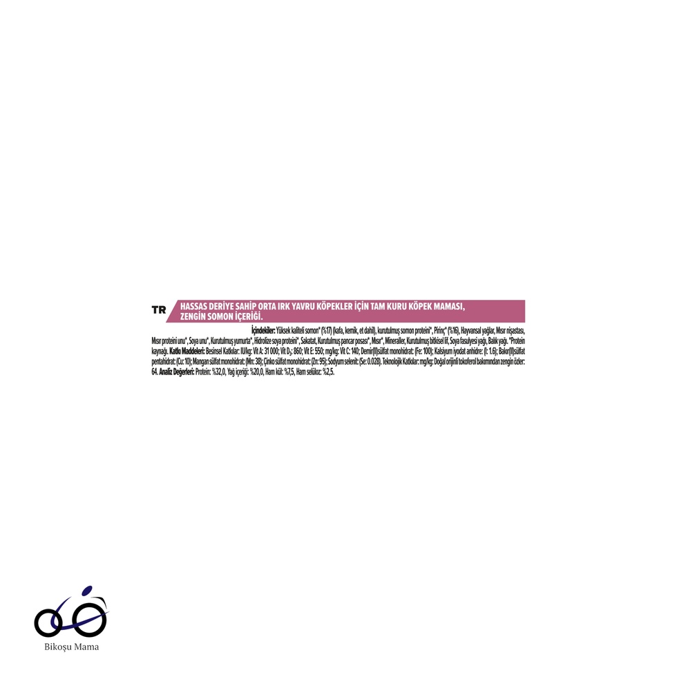 Medium Sensitive Skin Somonlu Orta Irk Yavru Köpek Maması 1kg (AÇIK MAMA)