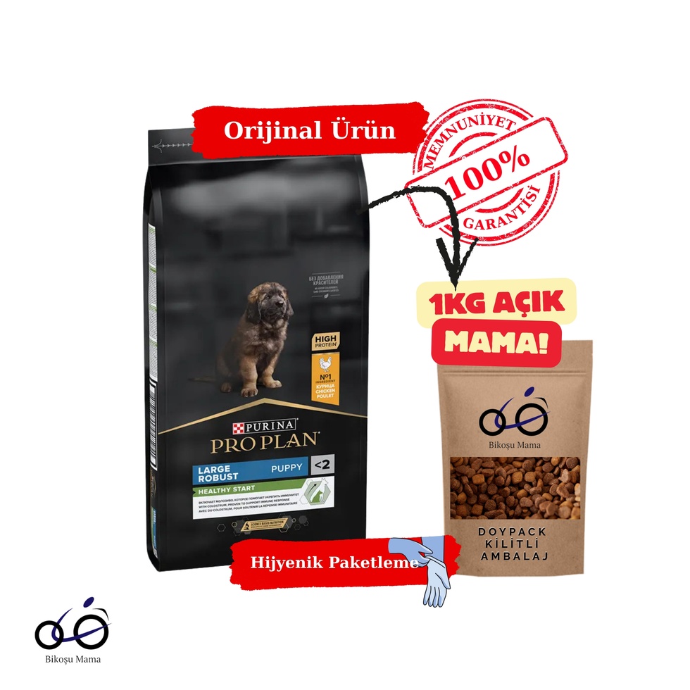 Large Robust Tavuklu Büyük Irk Hamile ve Yavru Köpek Maması 1kg (AÇIK MAMA)