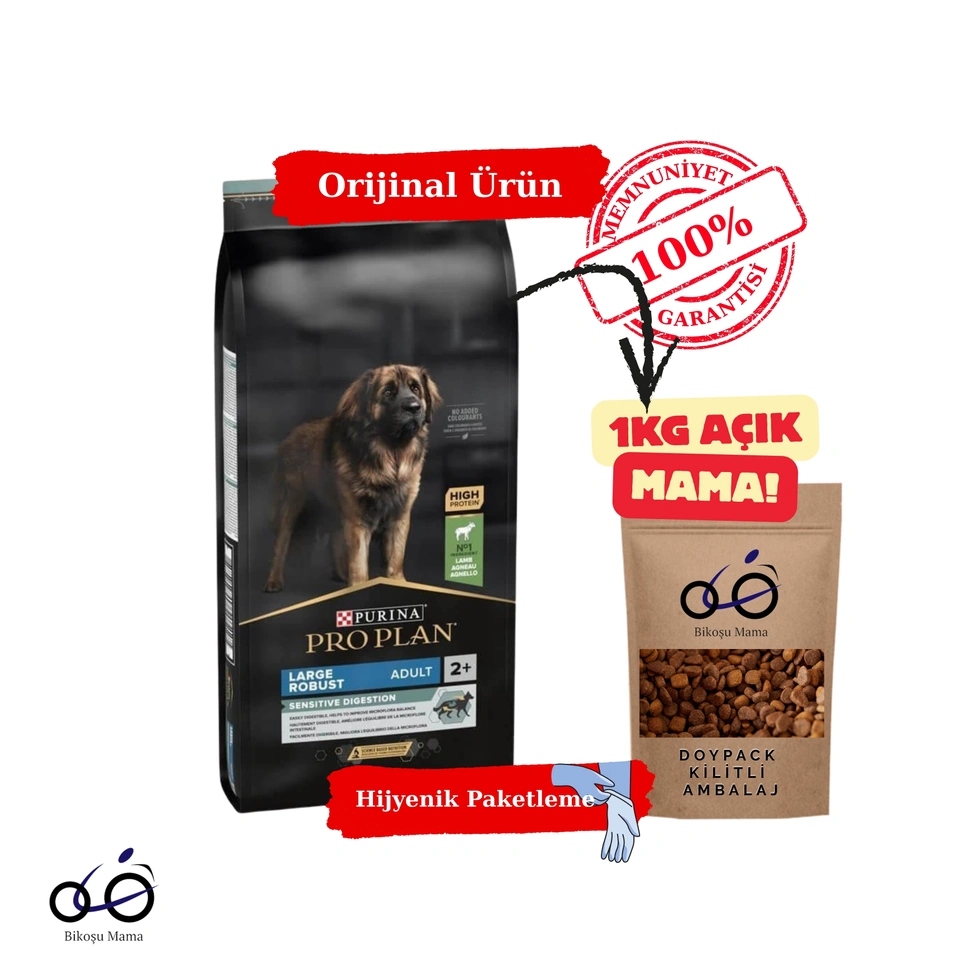 Large Robust Kuzu Etli Pirinçli Büyük Irk Yetişkin Köpek Maması 1kg (AÇIK MAMA)