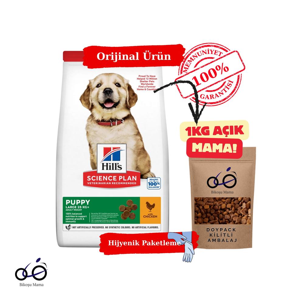 SCIENCE PLAN Tavuklu Büyük Irk Yavru Köpek Maması 1kg (AÇIK MAMA)