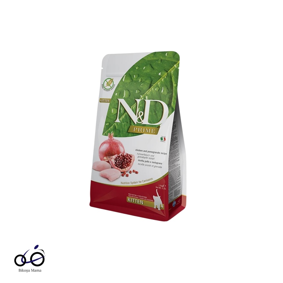 Prime Tavuklu ve Narlı Tahılsız Yavru Kedi Maması 1kg (AÇIK MAMA)