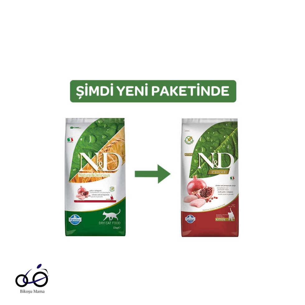 Prime Tavuklu ve Narlı Tahılsız Yavru Kedi Maması 1kg (AÇIK MAMA)