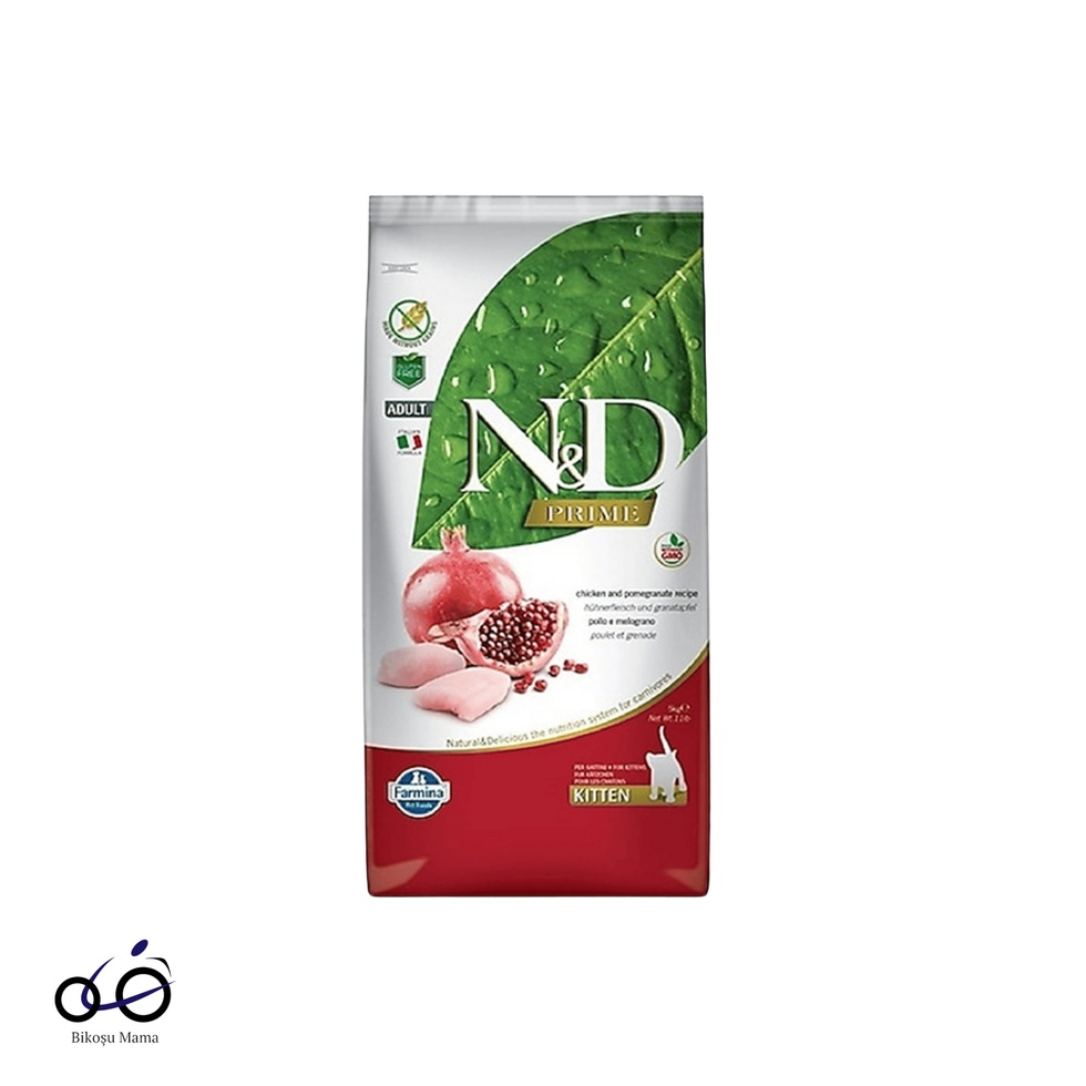 Prime Tavuklu ve Narlı Tahılsız Yavru Kedi Maması 1kg (AÇIK MAMA)