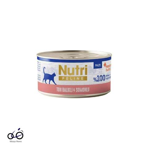 Feline Kıyılmış Ton Balıklı ve Somonlu Tahılsız Yetişkin Kedi Konservesi 70gr