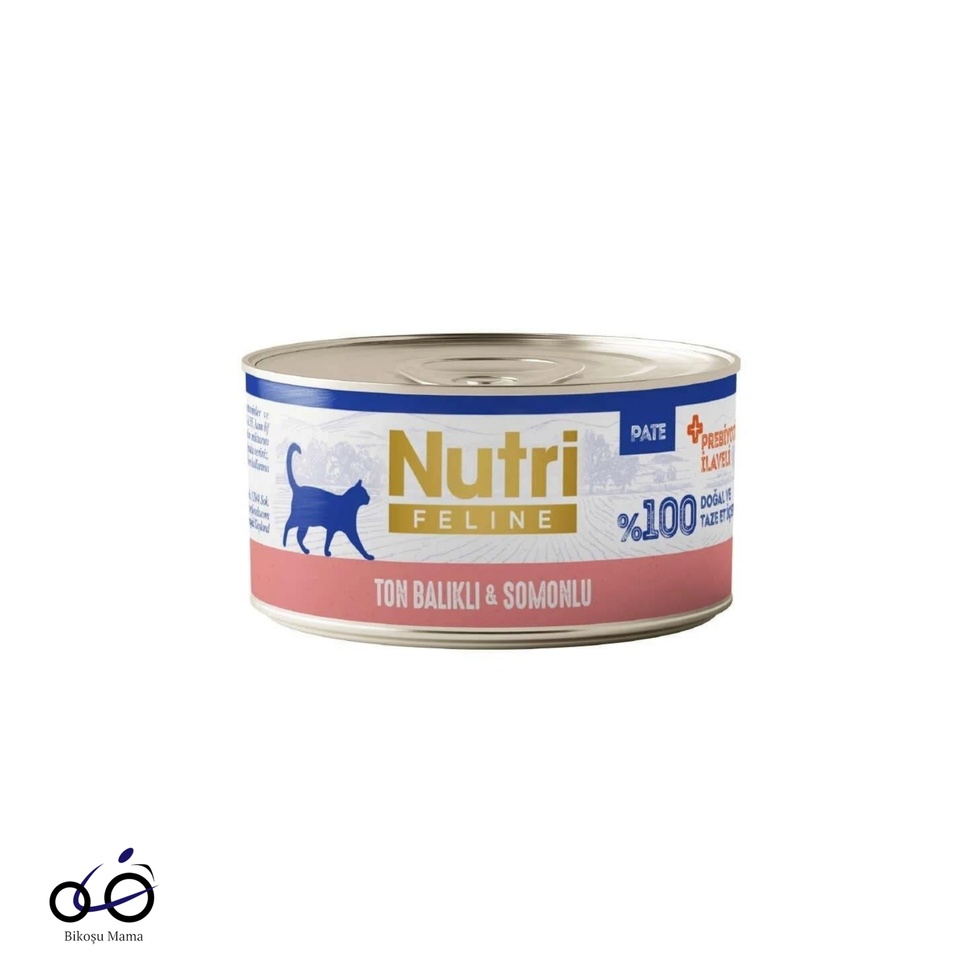 Feline Kıyılmış Ton Balıklı ve Somonlu Tahılsız Yetişkin Kedi Konservesi 70gr