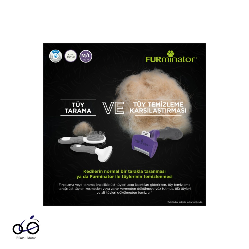 Kedi Tarağı - Kısa Tüylü Kediler için - L