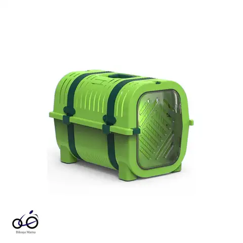 Yeşil Tonları Kemer Detaylı Kedi ve Köpek Taşıma Çantası