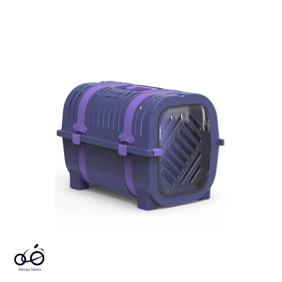 Mor Tonları Kemer Detaylı Kedi ve Köpek Taşıma Çantası